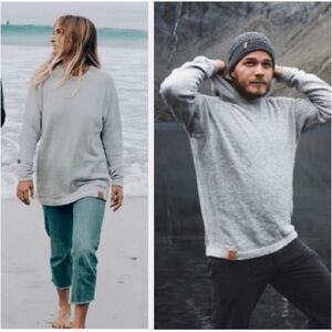 Paka Hooded Sweater XL Gray Alpaca Blend Pullover Hand Made Hoodie Unisex